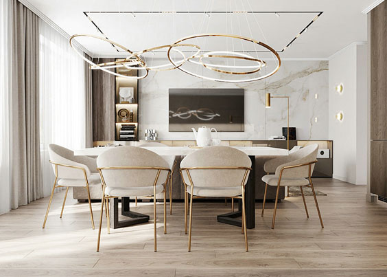 現(xiàn)代簡(jiǎn)約別墅餐廳設(shè)計(jì)案例